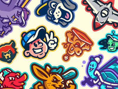 Mascots? MASCOTS! baseball brand branding character character design design hockey illustration logo milb sport sports vector