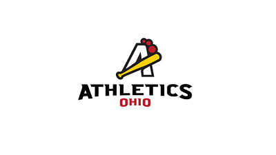 The Ohio Athletics baseball bat brand brand identity branding design illustration logo logotype mark symbol typography