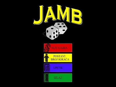 "Yamb" game - Main menu board game design digital board game game art gimp main menu pixel art ui