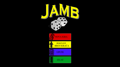 "Yamb" game - Main menu board game design digital board game game art gimp main menu pixel art ui