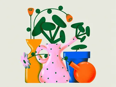 Personal Growth branding colors design editorial illustration plants texture vector