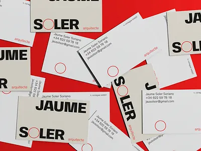 Jaume Soler business cards architect branding business card businesscard
