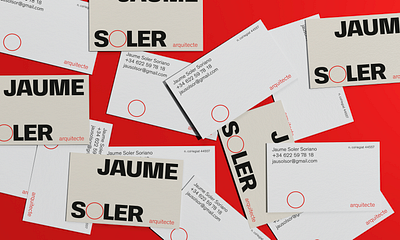 Jaume Soler business cards architect branding business card businesscard