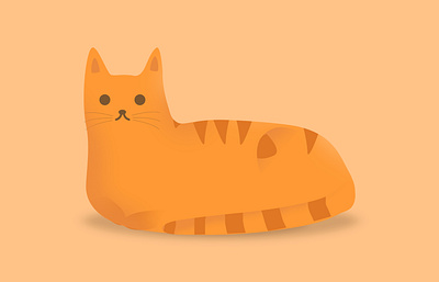 Orange Cat cartoon cat cute design digitalart illustration illustrations kawaii logo orange photoshop photoshopartwork vector