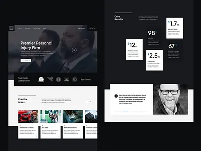 Personal Law Website branding concept design designer inspiration landing landingpage law ui ux