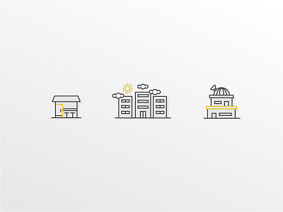 Building Icons design graphicdesign icons illustraion illustrator lineart simple simpledesign