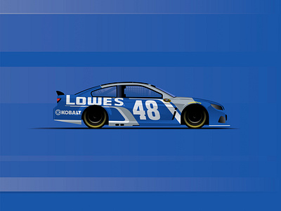 7x 48 7x car car art champion illustration illustrator jimmie johnson lowes motorsports nascar racing vector