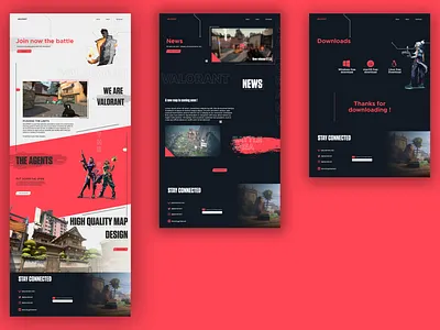 Valorant Web Design concept concept designer figmadesign future gaming uiux valorant web design