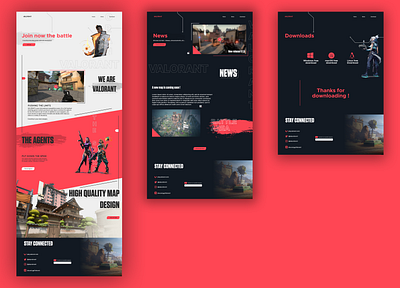 Valorant Web Design concept concept designer figmadesign future gaming uiux valorant web design