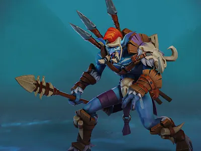 Troll Hunter Main 3d blender character digital3d dota2 fanart horde kuhlhaus3d marmoset render sculpt substance painter worldofwarcraft zbrush