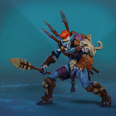 Troll Hunter Main 3d blender character digital3d dota2 fanart horde kuhlhaus3d marmoset render sculpt substance painter worldofwarcraft zbrush