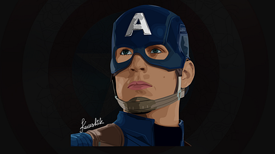 Captain America Vector Portrait adobe illustrator adobe photoshop america art captain christmas design digital art evans graphics graphics designer marvel portrait portrait illustration rogers steve vector vector art vector illustration vectorart