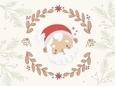 Xmas badge artwork badge christmas design graphic illustration santa santa claus seasons greetings winter xmas