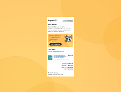 Daily UI Challenge 017 - Email Receipt - Mobile dailyui dailyuichallenge digitaldesign emailreceipt lightui mobile ui uidesign uxdesign vector