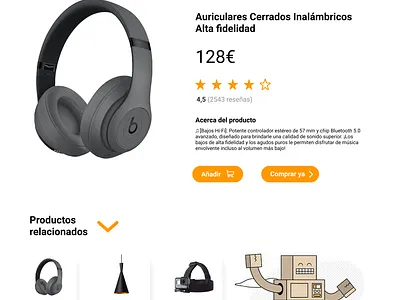 Rediseño Amazon_Detalle de producto design orange ui ux web website