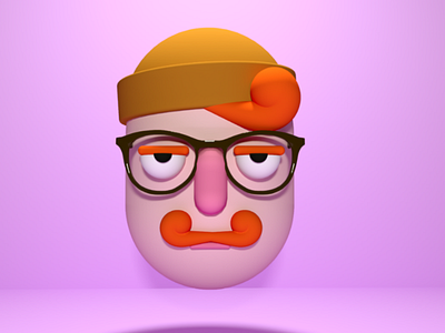 Redhead 3d face head render