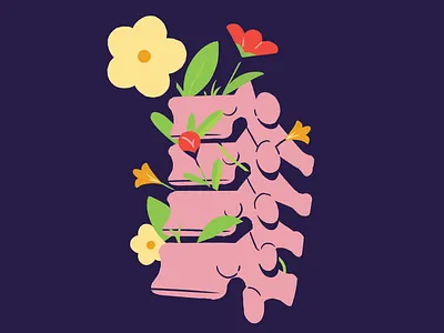 Spinal Hygene chiropractic chiropractor flourish health illustration immune system immunity innate nervous system nurture self care skeleton spine