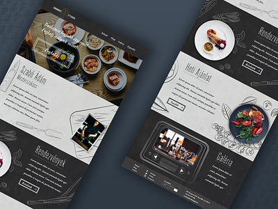 Hungarian Restaurant UX Part 1 blackandwhite design graphic design illustration typography ux webdesign