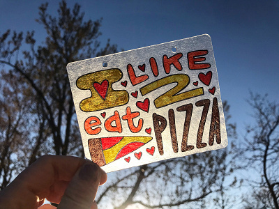 Pizza Shrinky Dink camiah food hand drawn hand drawn heart illustration lettering pizza