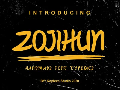 Zojihun Brush Font design display fonts free font funny handmade handwritten logodesign playfull typeface
