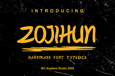 Zojihun Brush Font design display fonts free font funny handmade handwritten logodesign playfull typeface