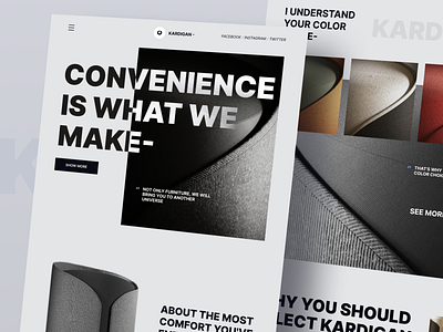 Kardigan - Furniture Landing Page cardigan design furniture uidesign uidesigner uiux userinterface userinterfacedesign webdesign