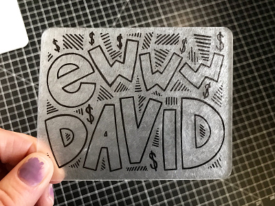 Ew David Shrinky Dink camiah hand drawn hand drawn illustration lettering