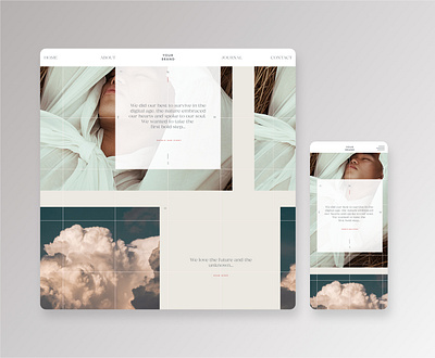 Beauty of nature art clouds design fashion grid grid design landing landing design landing page design landingpage layot minimal minimalism minimalistic nature simple webdesign website white