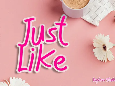 Just Like Cute Font animal design book cover branding cartoon cute design display elegant fonts funny graphic design handmade handwritten illustration logo playfull typeface