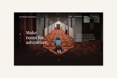 Overlook Experience, concept design kubrick movie overlook slideshow the shining ui ui design webdesign