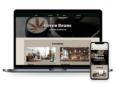 Green Beans Cannabis & Coffee Co. cannabis web design web designer web development