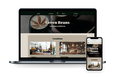 Green Beans Cannabis & Coffee Co. cannabis web design web designer web development