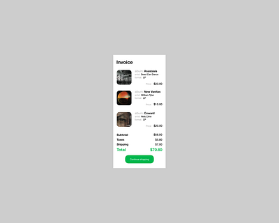 Daily UI #046 dailyui invoice