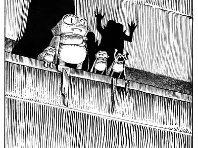 Children of the Night chidrenofthenight crosshatch crosshatching digital illustration drawing fairytale frog frogs illustration smalllebowsky storytelling vampire vampires