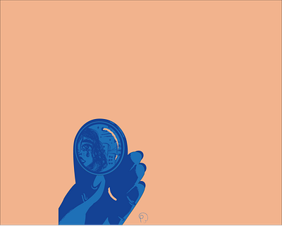 Pleures pas bébé blue design flat design flat illustration girl illustration illustrator nostalgia sadness