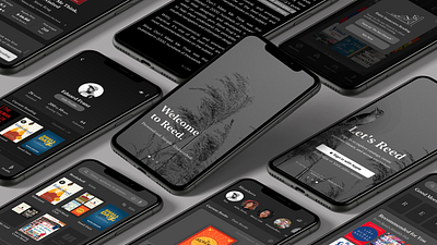 Reed | Book App Design book app branding design challenge design process individual project iphone app minimalist onboard reading app ui ux