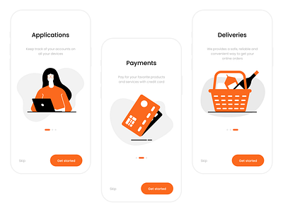 E-commerce App - Onboarding app app design application design figma illustration interface ios mobile onboarding ui