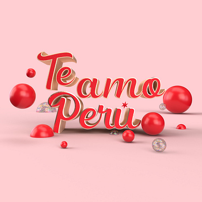 Love you Perú 3d 3dart abstract design art branding c4d cinema4d design illustration octane peru