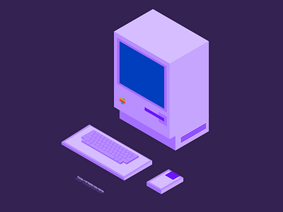 Mac128K free download illustration isometric simple