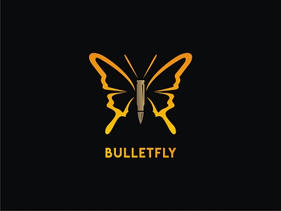 Bulletfly branding design doublemeaning dualmeaning logo