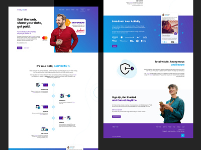 Trivver website proposal adobe xd mastercard prototype service ux ui uxdesign web design website