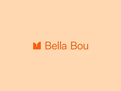 Bella Bou Athleisure Concept 👑 abstract abstract logo b bella bou clean crown crown logo logo logodesign logotype minimal orange pastel pictorial mark sans serif simple sparkle untitled sans wordmark