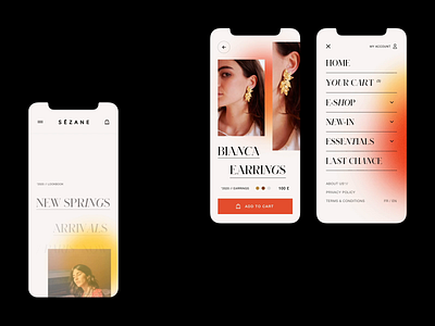 Sezane - AD & UI exploration app brand brand identity branding clothing clothing brand design editorial editorial art editorial design editorial layout fashion graphicdesign poster print typography ui uiux ux webdesign