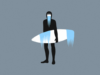 Askov Finlayson X Lake Superior cold icon illustration lake nature sport surf wave winter