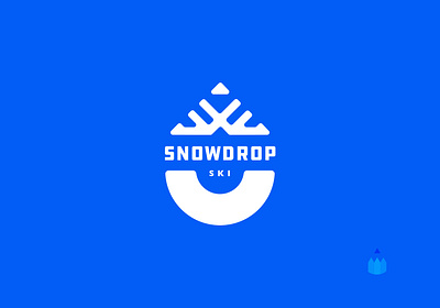 Daily logo challenge: Day 8 // Snowdrop Ski ❄️ 🎿 badge branding daily logo challenge iconic illustration logo merch ski ski resort snow snowdrop