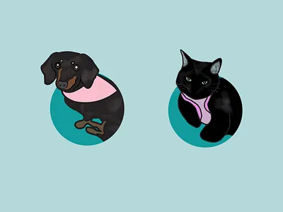 Christmas Photos - Family Pets adobe fresco design digital digital art digital illustration digital painting fresco graphic design illustration illustrator microsoft surface painting surface pen surface pro