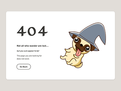 DailyUI #008 cute daily ui dailyui dailyui 008 dailyuichallenge design digital art graphic design illustration lord of the rings lotr minimal pug puppy ui web