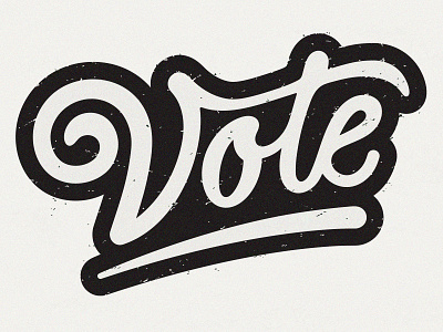 Vote lettering script