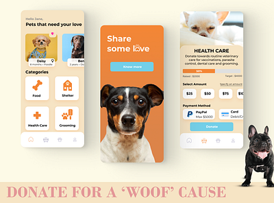 Pet Charity App app design mobile app ui ui