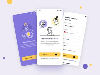 Login / Register app design flat icon login ui